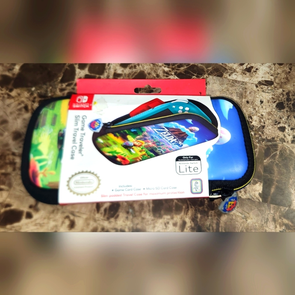 CASE NINTENDO Switch Lite System HOLDER & Games ZELDA CARRYING TRAVEL CASE NEW